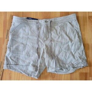 Bandolino women's soft shorts linen Blend  Beige 6"Inseam 35"Waist